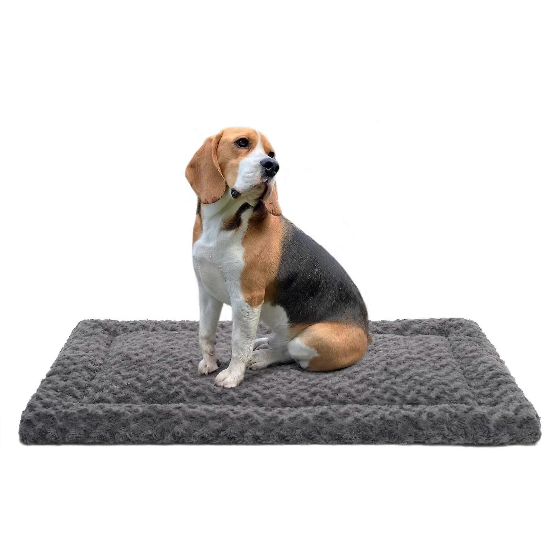 Washable Reversible Soft Fluffy Dog Bed Mat 35 x 22 Inch For Dog Crate Pad And Sleeping Mattress