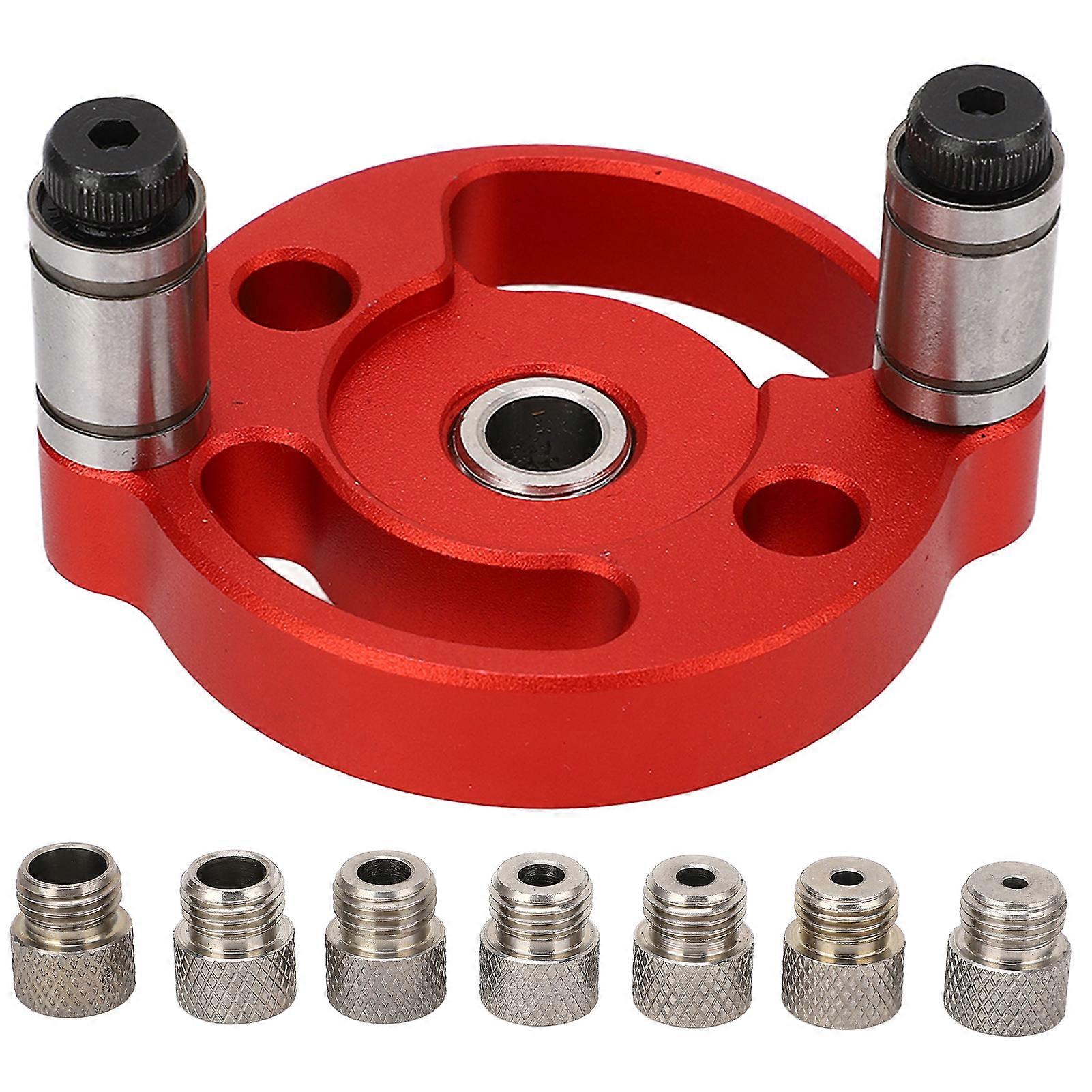 Self Centering Dowel Jig Single Hole Position Woodworking Doweling Jig Hole Punch Drill Locator Red