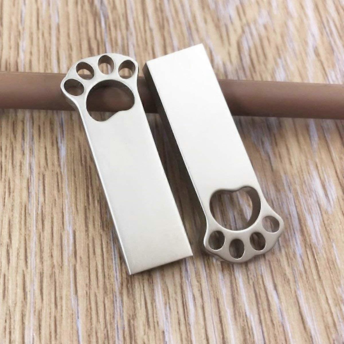 Creative Cat Paw Design Portable Jump Drive, Metal Housing Waterproof USB 3.0 Flash Drive 16GB High Speed Read Write For Computers TVs Cars