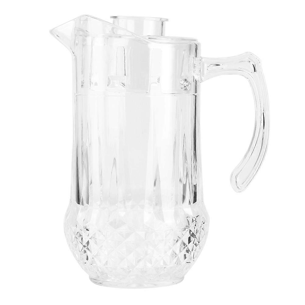 1300ml Acrylic Cold Water Jug Draft Pot Duckbill Kettle with Lid for KTV Bar Hotel