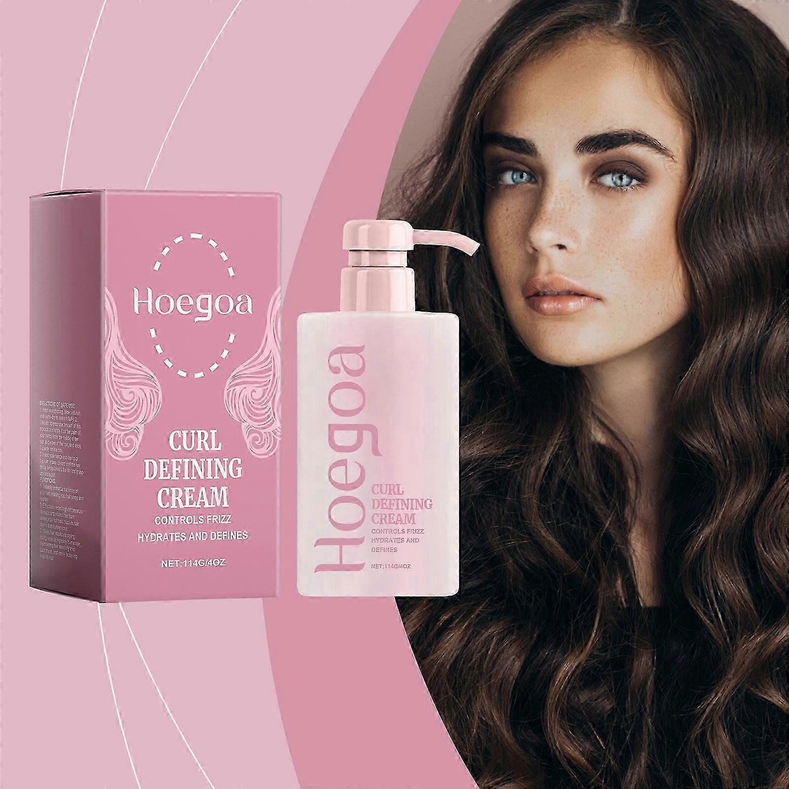 ExquisiteCurl Defining Cream, 114g Curl Defining Cream, Curl Cream for Curly Hair Anti Frizz, Moisturizing, Smoothing for Curly & Wavy Hair