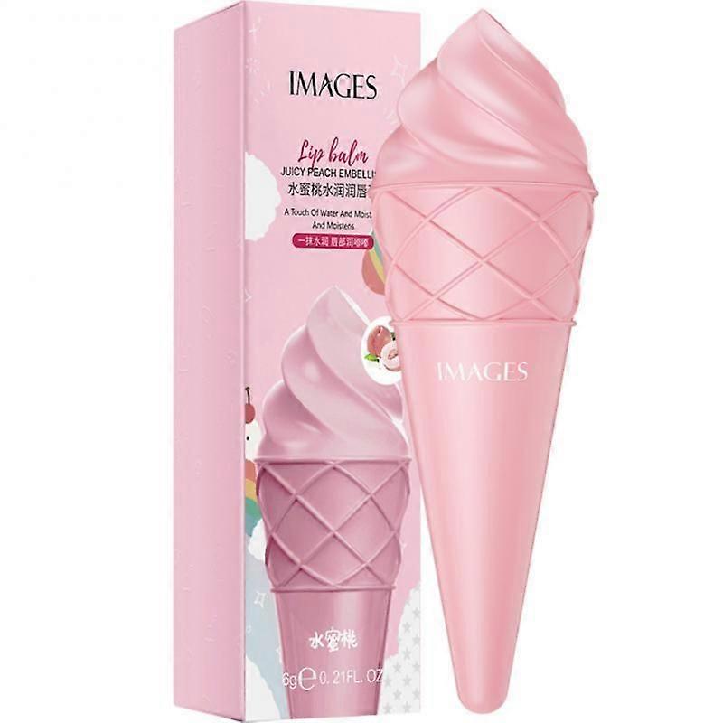 Lip Balm Moisturizing Lipstick Ice Cream Shape Natural Moisture Honey