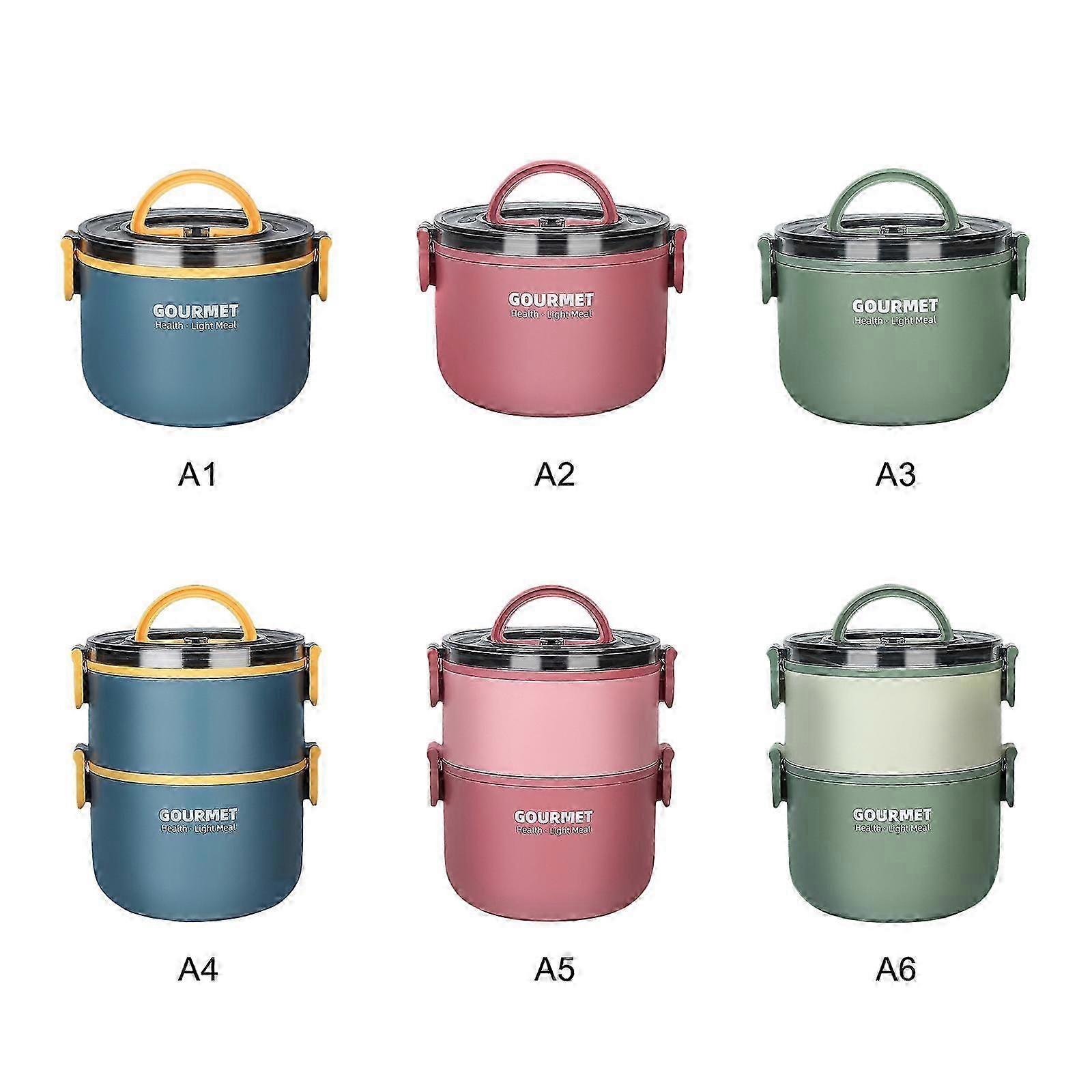 Stainless Steel Insulated Lunch Box, Thermal Bento Food Container with Leak-Proof Lid for Work/School