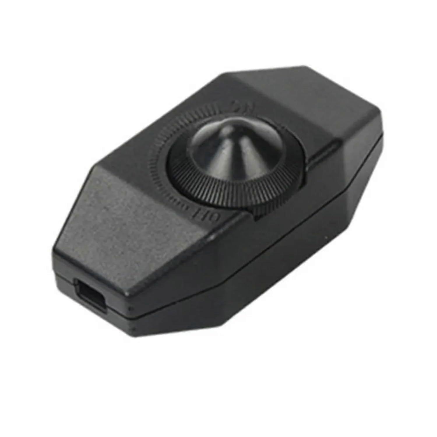 LED Dimmer - Continuous Cord Dimmer with On/Off Switch, Rotary Dimmer, Dimmer Switch, Dimmer - Black