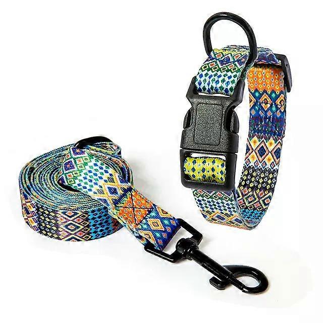 Unbrand Pet Collar Leash Set Dog And Cat Collar And Adjustable Leash Scarf pet supplies Adjustable l
