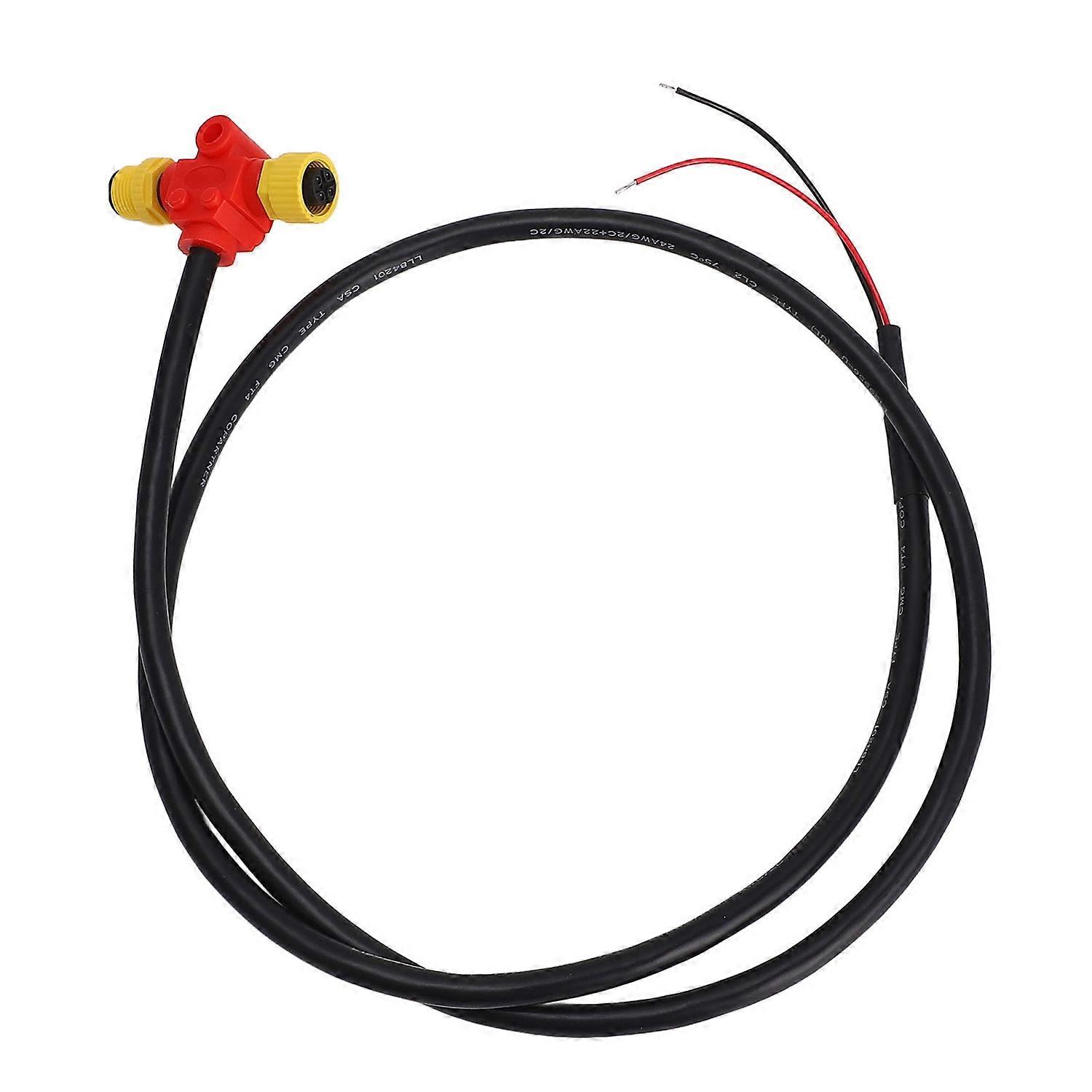 for NMEA 2000 Power Cable with Tee Terminator M12 5 Core Stable Connection 3.28ft Long Backbone Cabl