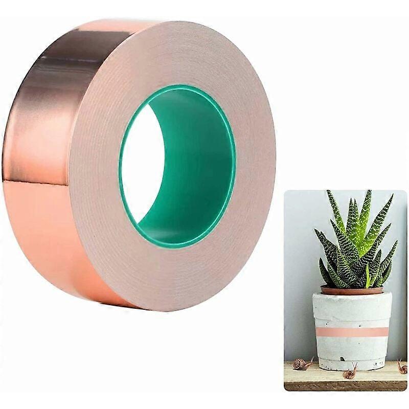 Copper Foil for EMI Shielding, Dual Conductivity Paper, Easy Application, Resistant to Oxidation, Grounding for Electronics & Crafts (30mm Wide)