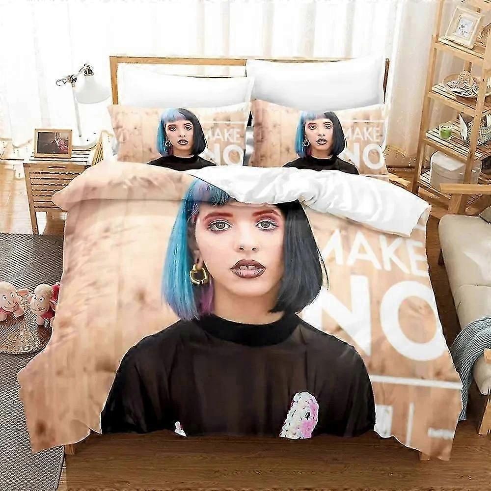 o2223 Lakan Sångare Melanie Martinez Påslakan Påslakan Påslakan Örngott Täcke Storlek Pojkar Vuxen Lakan fVV2223