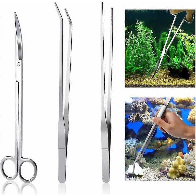 Curved-Tip Stainless Steel Aquascaping Scissors