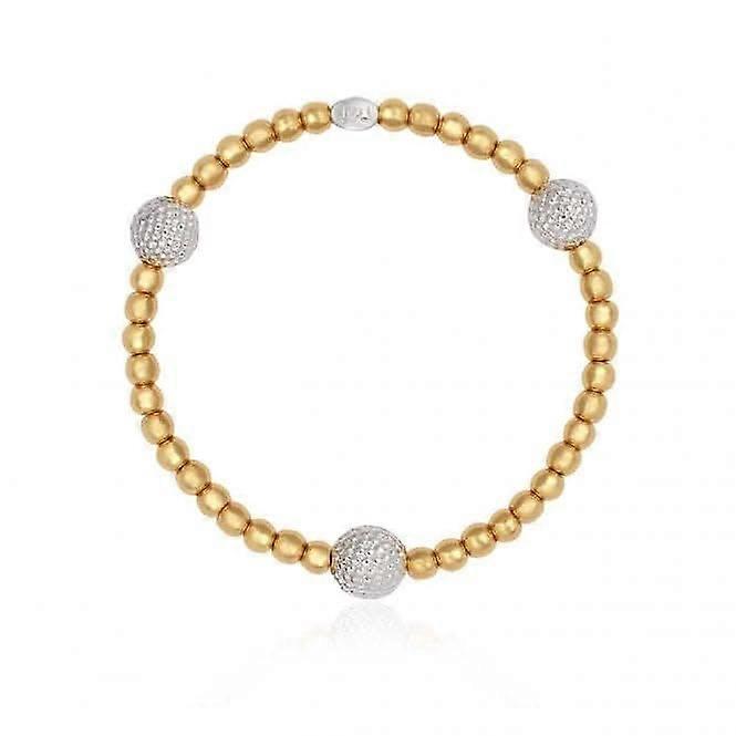 Halo 银色和金色 Bobble Bead 手链 4046