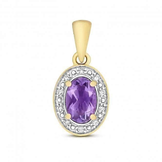 Diamant und Amethyst Anhänger PD247A