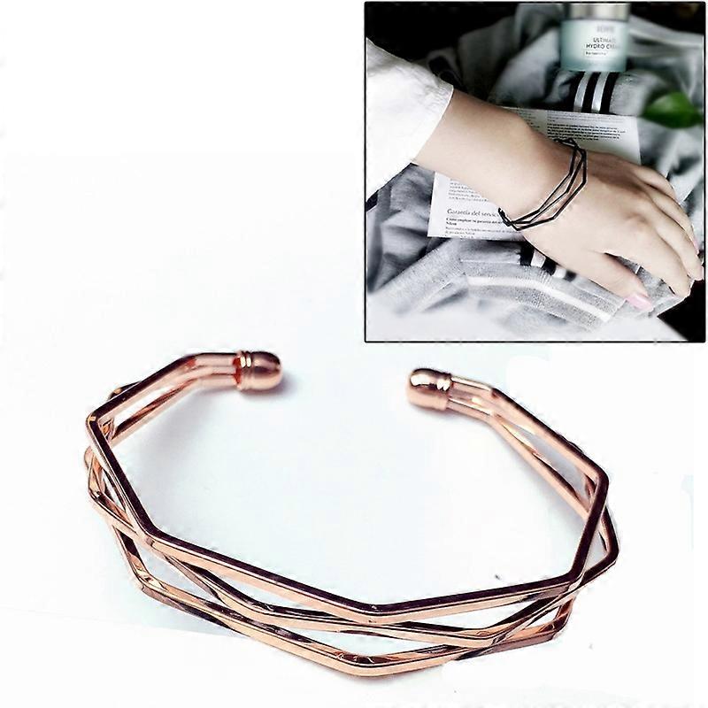 Vintage Brief Open Charms Multi-layer Cuff Bracelet Bangles
