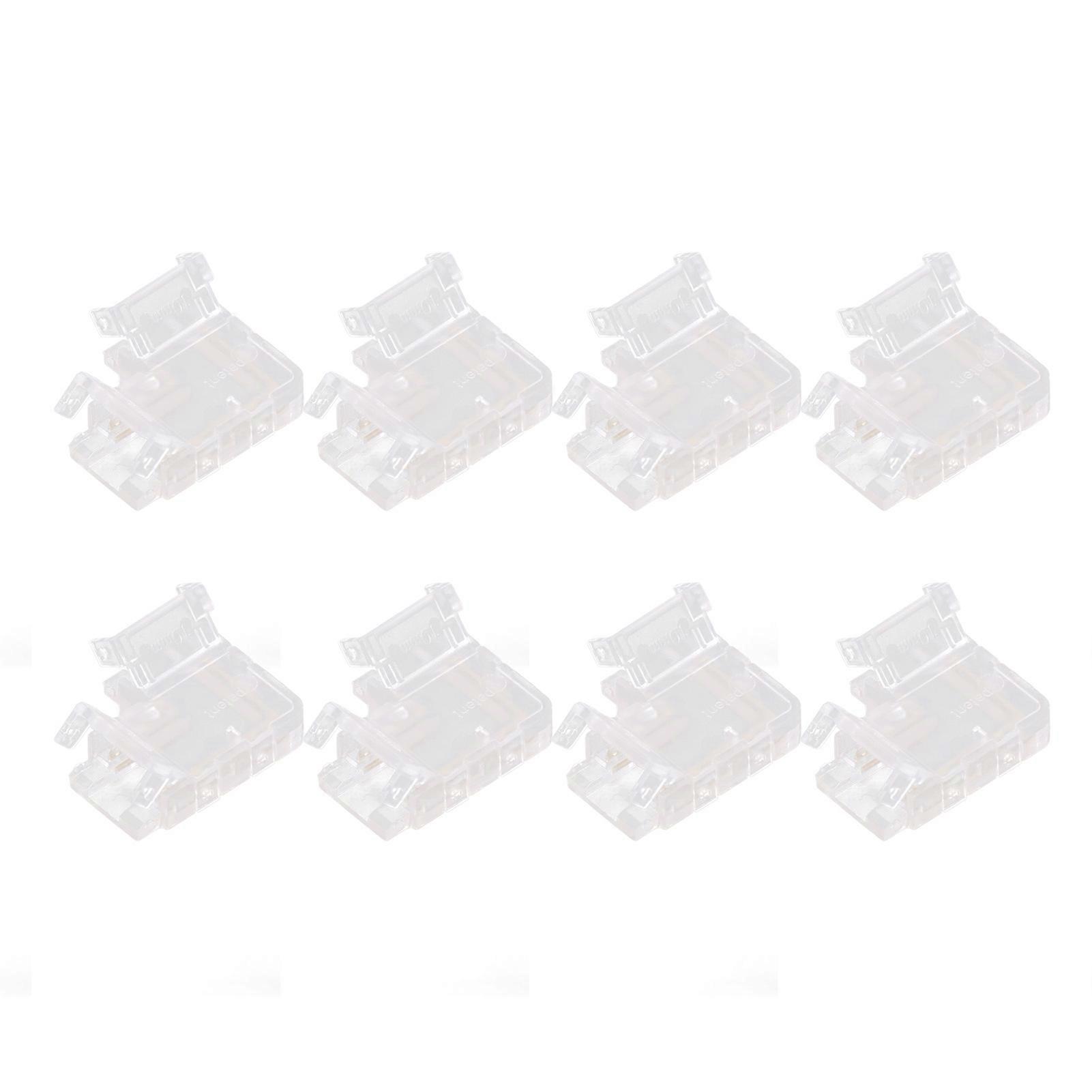 Strip 2 Pin Solderless L Shape Seamless Terminal Extension Corner Connector for 10mm COB LED Light 8pcs