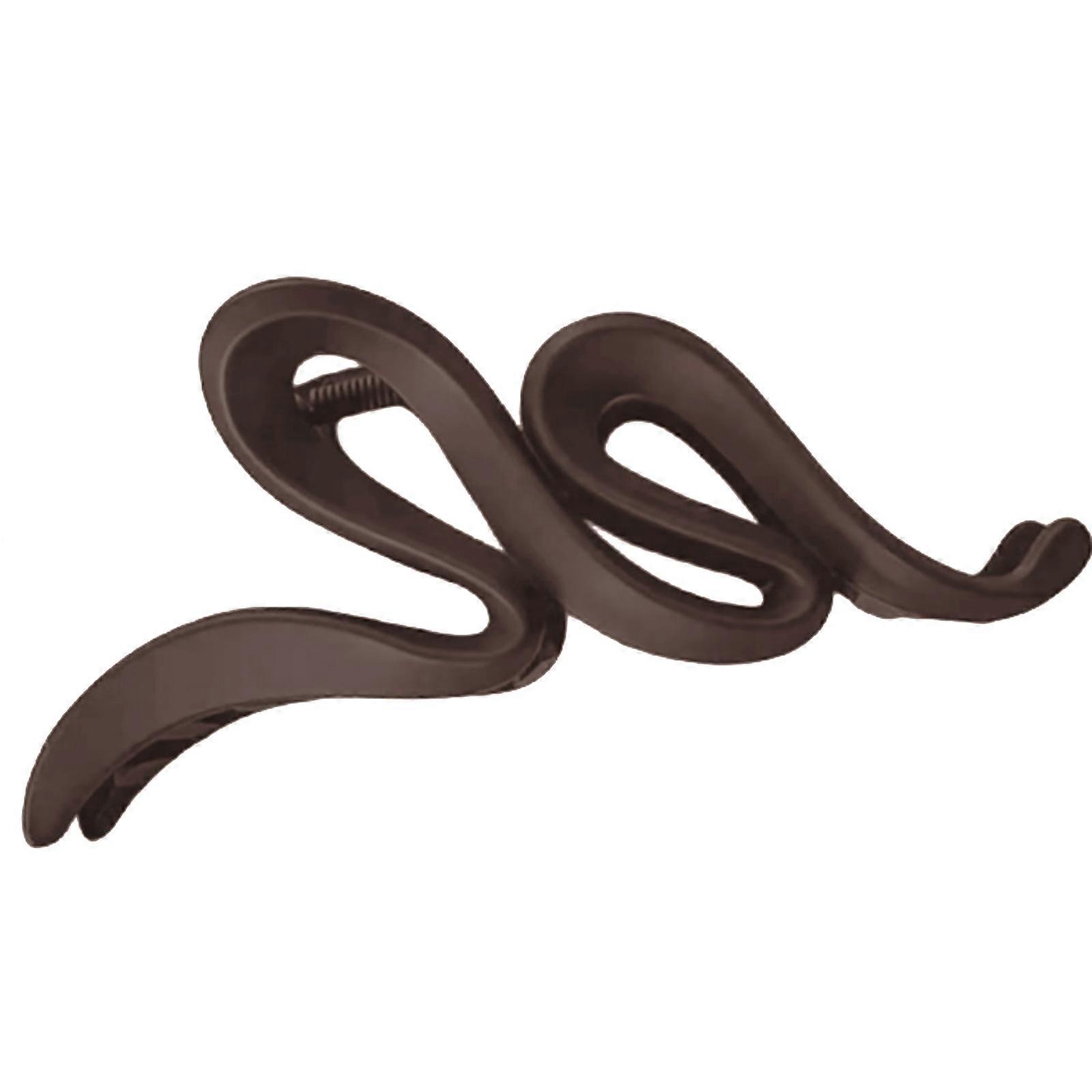 Elegant Waved Styles Claw Clip Fashionable Hair Styling Tool Versatiles Hairclip Suitable for Various Occasion  Dark brown