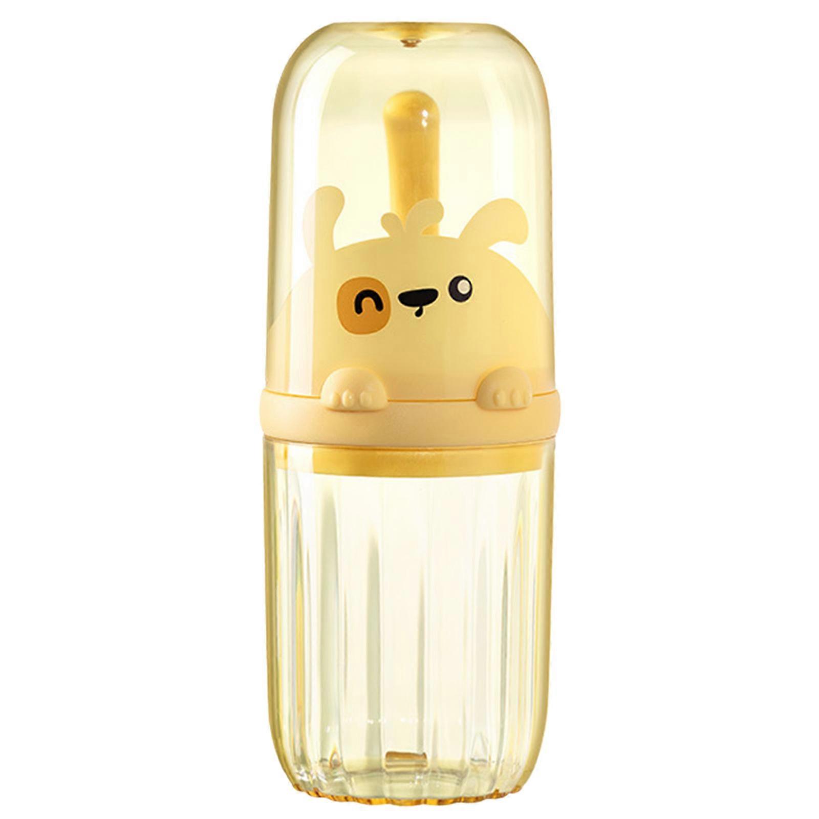 Portable Toothbrush Toothpaste Holder Box Outdoor Travel Camping Storage Organizer Gargle Cup Home Bathroom Accessories Yellow
