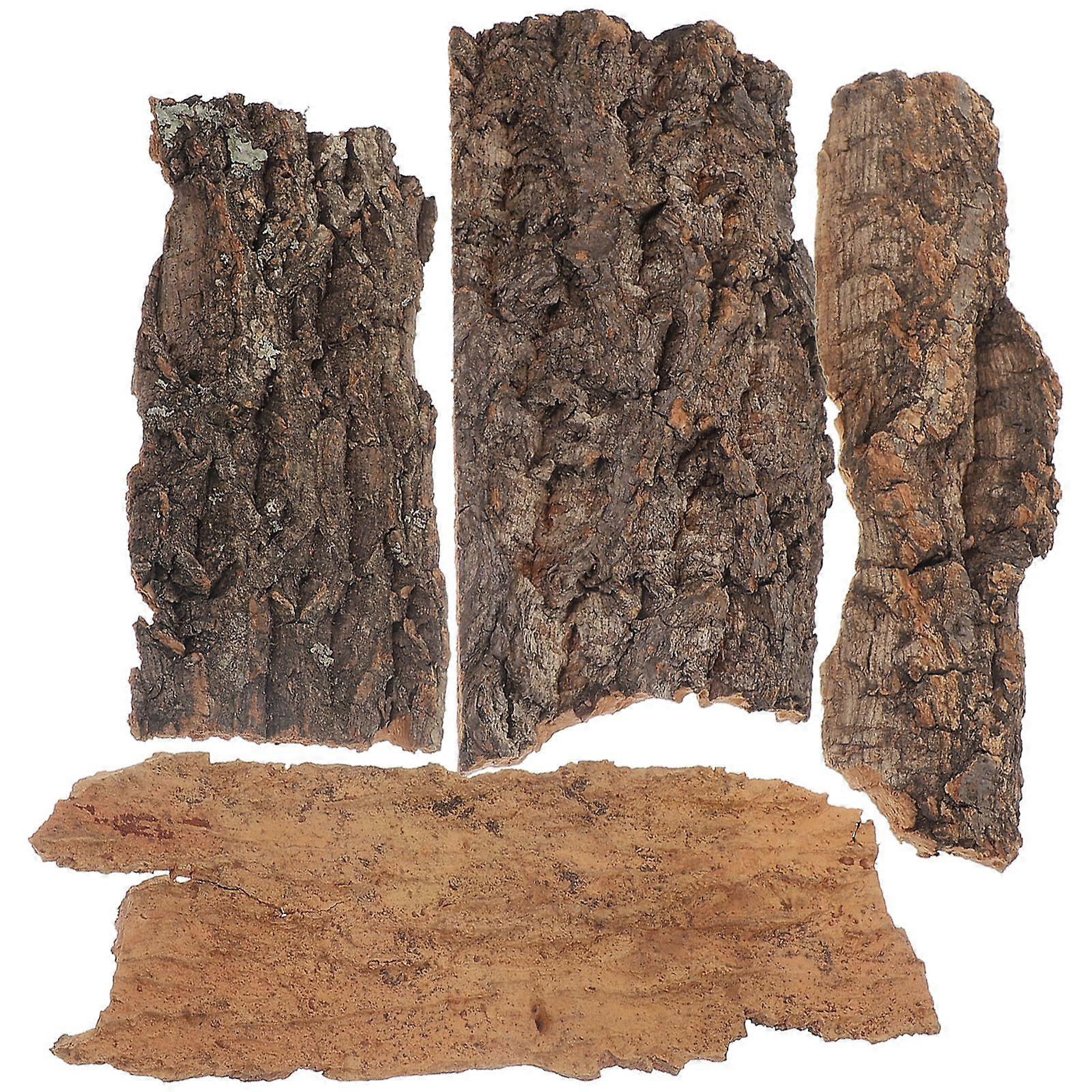 4Pcs Pet Reptile Bark Climbing Tree Bark Decor Terrarium Tree Bark Decor Reptile Hide Climbing Bark