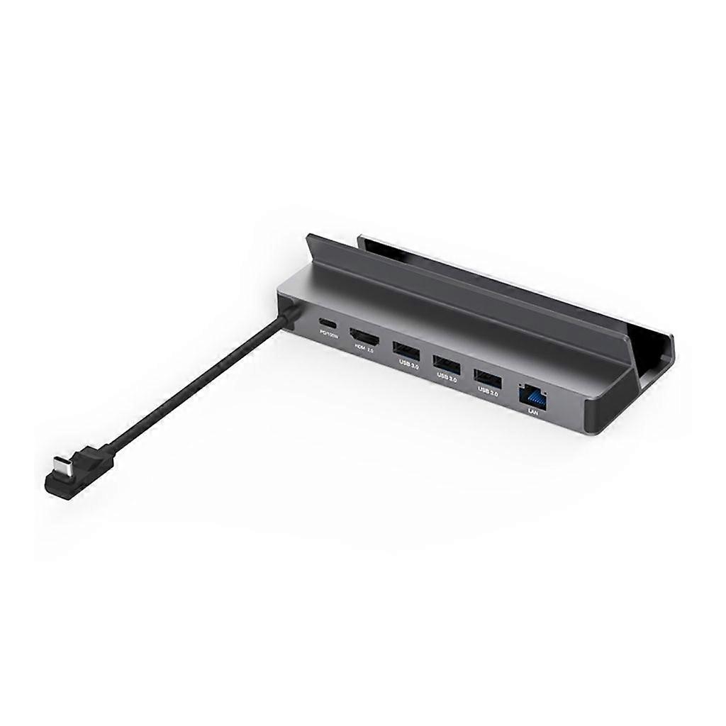 AluminumAlloy TypeC USB 6 In 1 HUB HDMI2.0 Rj45 1000M PD100w for HDTV Notebook