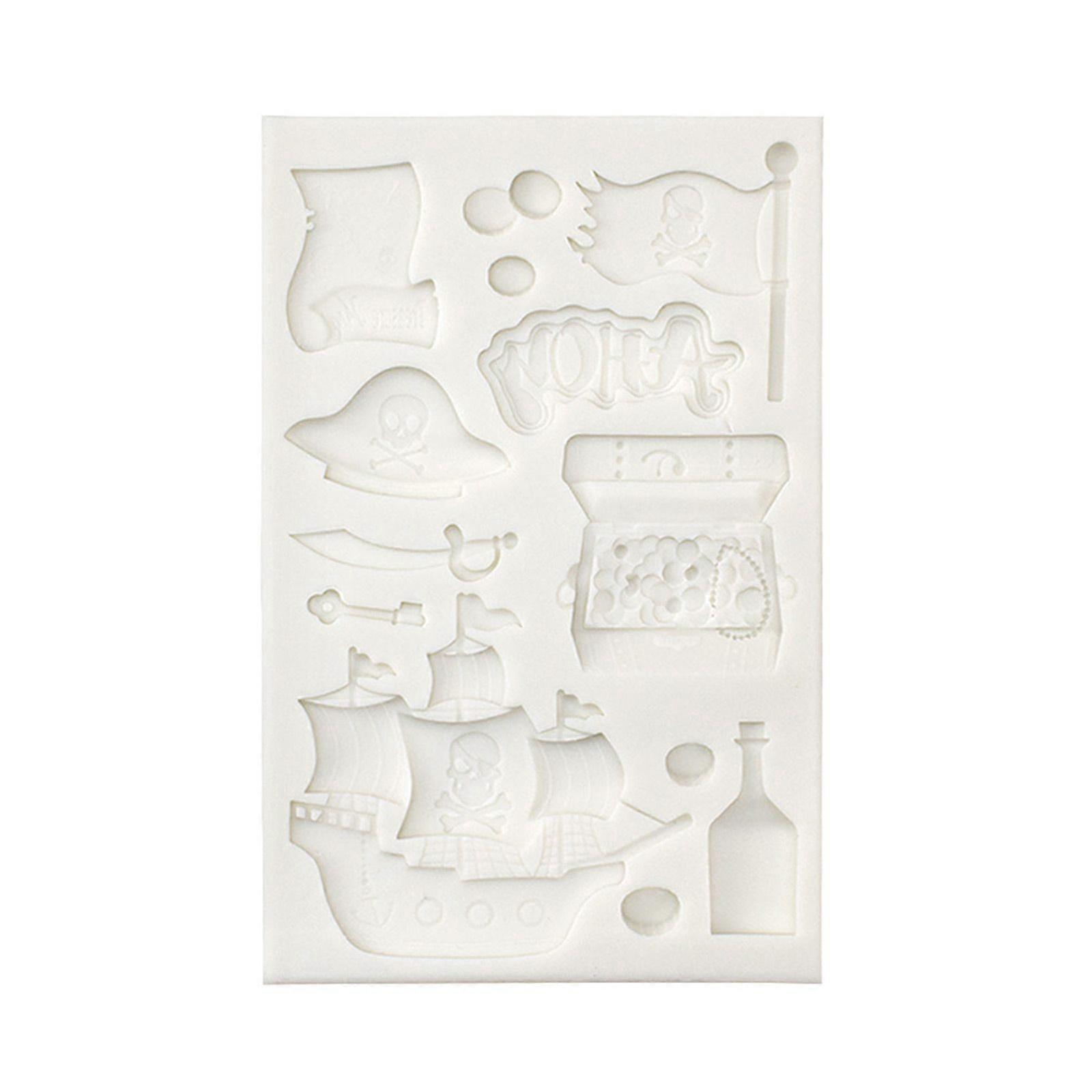 Exquisite Pirate Treasure Box Mold Craft Cake Chocolate Soap Decorating Tools