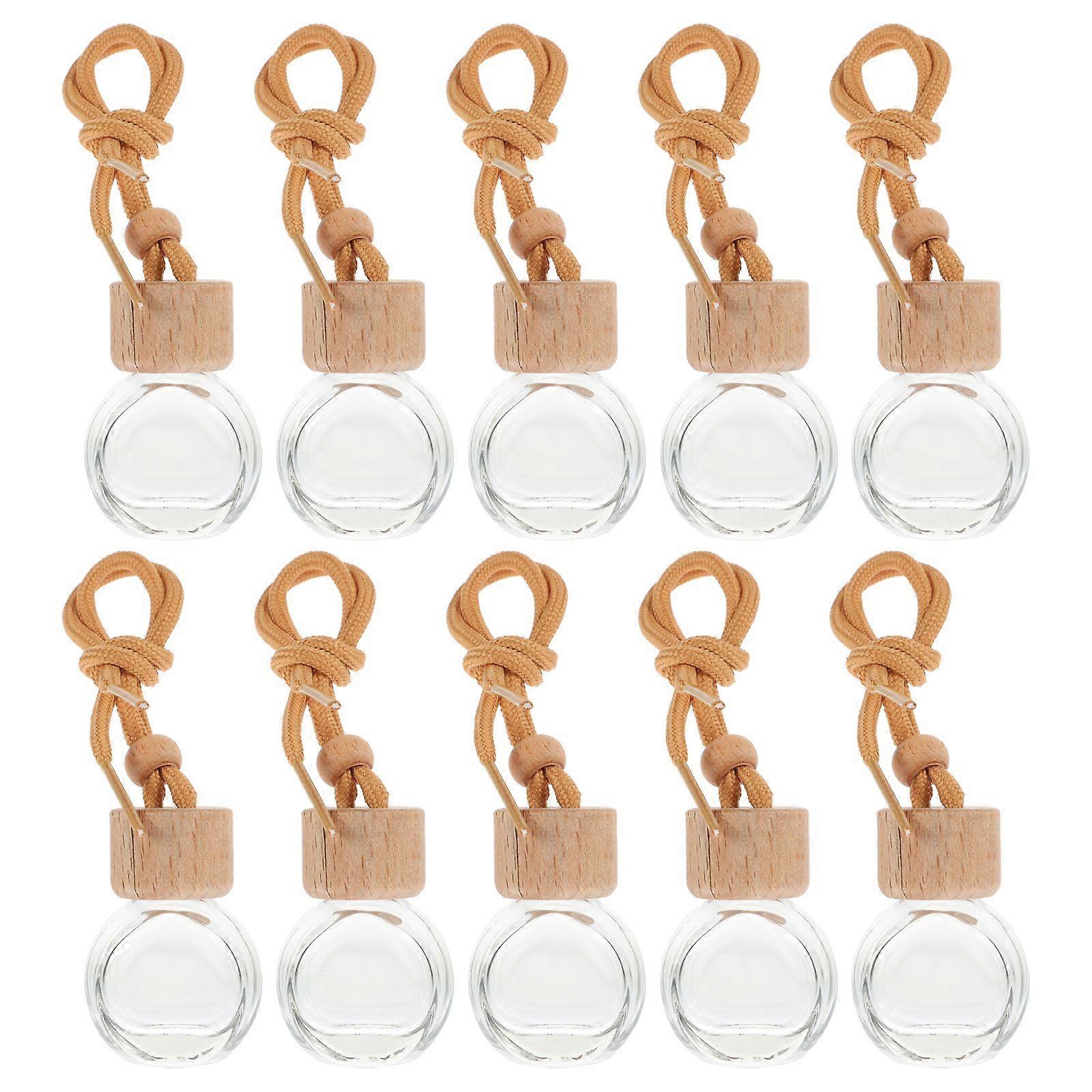 10Pcs Empty  Essential Oil Bottles Hanging Perfume Diffuser Bottles Car Diffuser Pendants for Car