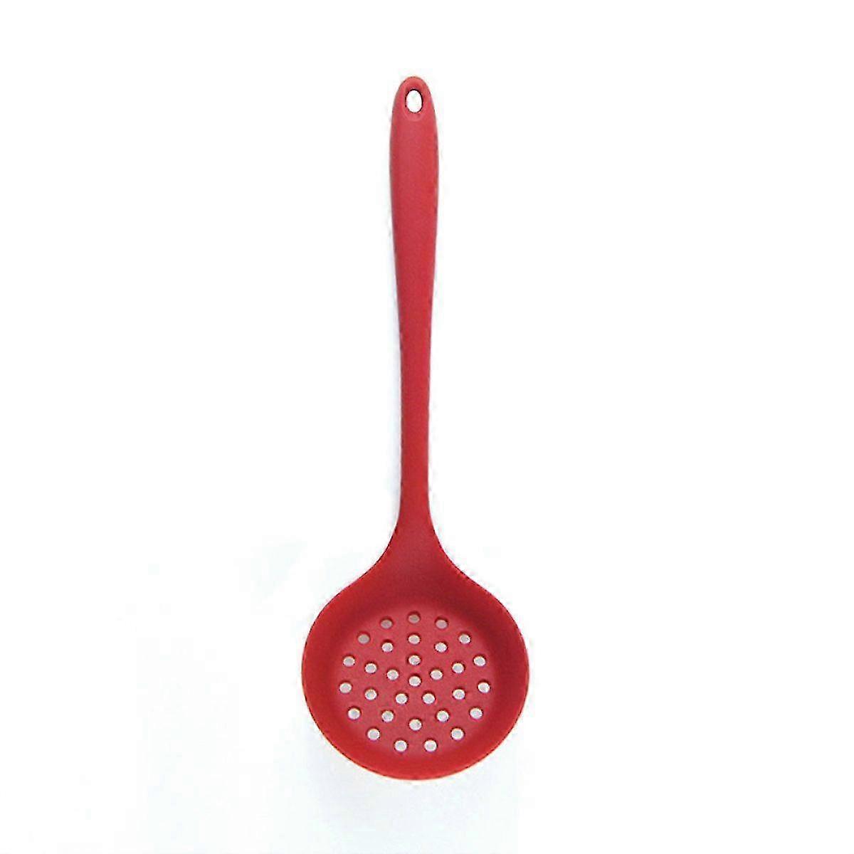 Long-handled Silicone Strainer Spoon for Kitchen Sink Use