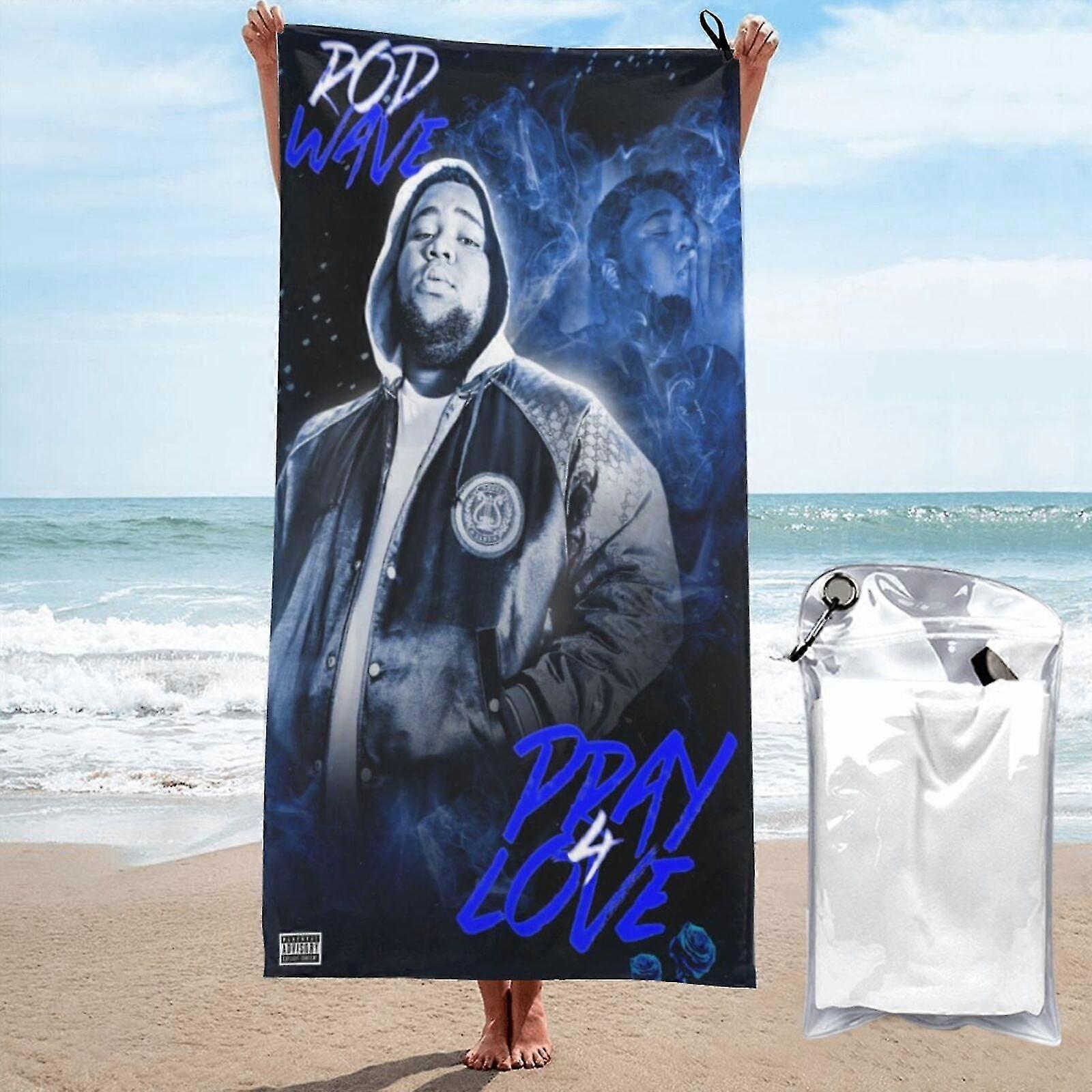 Rod Wave Microfiber Beach Towel Oversized Lightweight Quick Dry Sand Free Large Towels #eht8