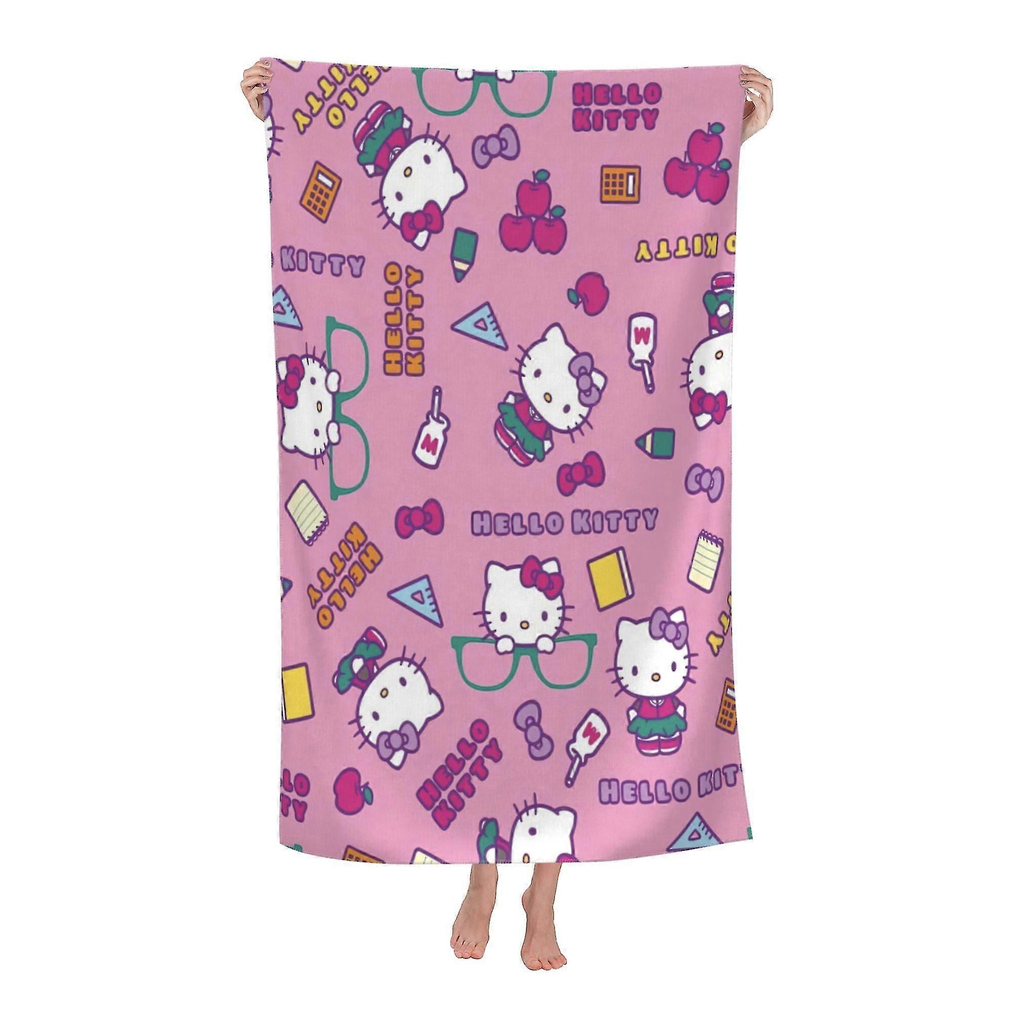 Hello Kitty Beach Towel, Large Microfiber Bath Towel #6ljd
