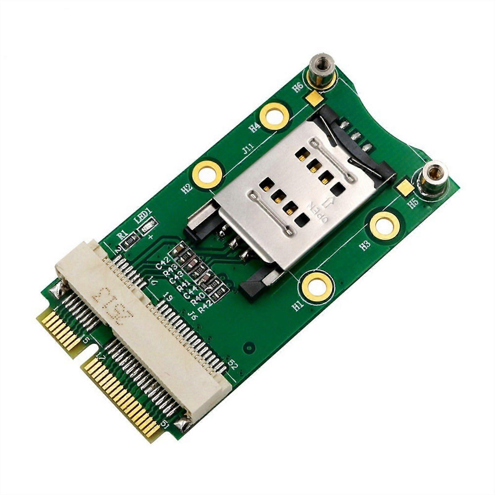 Mini PCIE Adapter with Card Slot for 3G WWAN LTE Card, Elastic Holders Compatible with Laptops, Replacement Parts