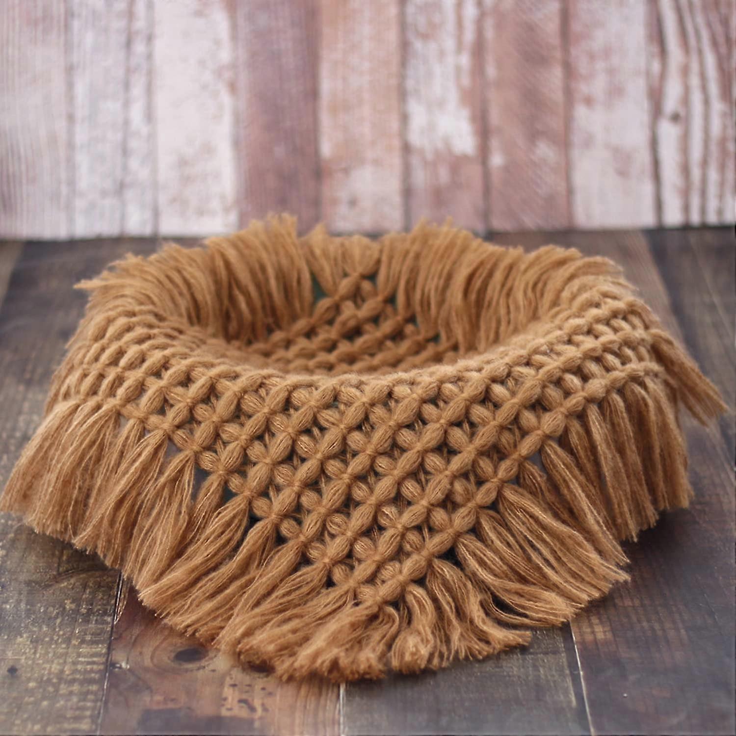 born Photography Props Blanket Handmade Knitted Twist Wrap Posing Aid Backdrops for Boy Photography Shoot