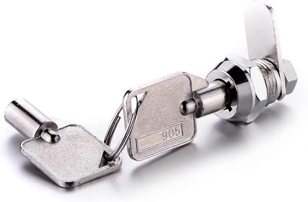Mailbox Lock, Cabinet DrawerLock, 12mm Zinc Alloy Tubular Cam Lock Door Cabinet Mailbox Desk Drawer Cupboard Locker with Keys,2pcs Silver(1pcs Silver)
