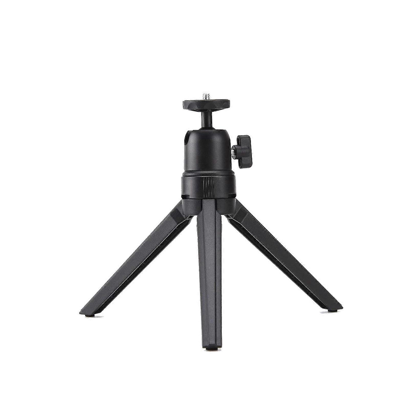 Desktop Mini Tripod Stand Height Adjustable for Projectors, Phones, Photography, Ideal for Vlogging and Live Streaming, Black