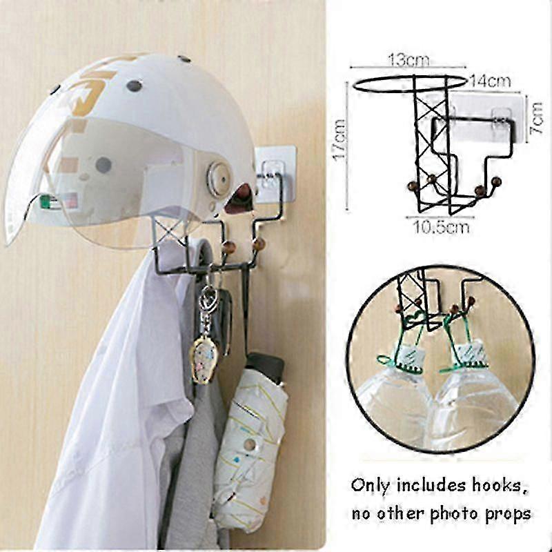 Helmet Display Stand Motorcycle Holder Hanger Support Wall Mounted Hook Rack