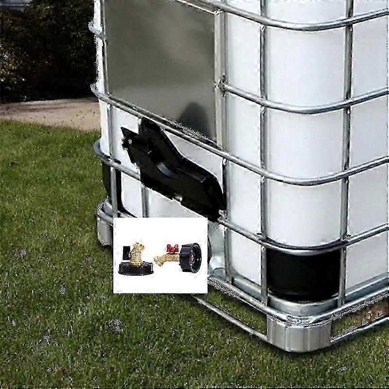 خزان مياه 1000 لتر Ibc مع صمام محول S60x6 و 3/4 (صنبور فقط باستثناء خزان المياه) يالو