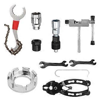 9 Pcs Bicycle Repair Tool Kit for Crank and Chain Maintenance