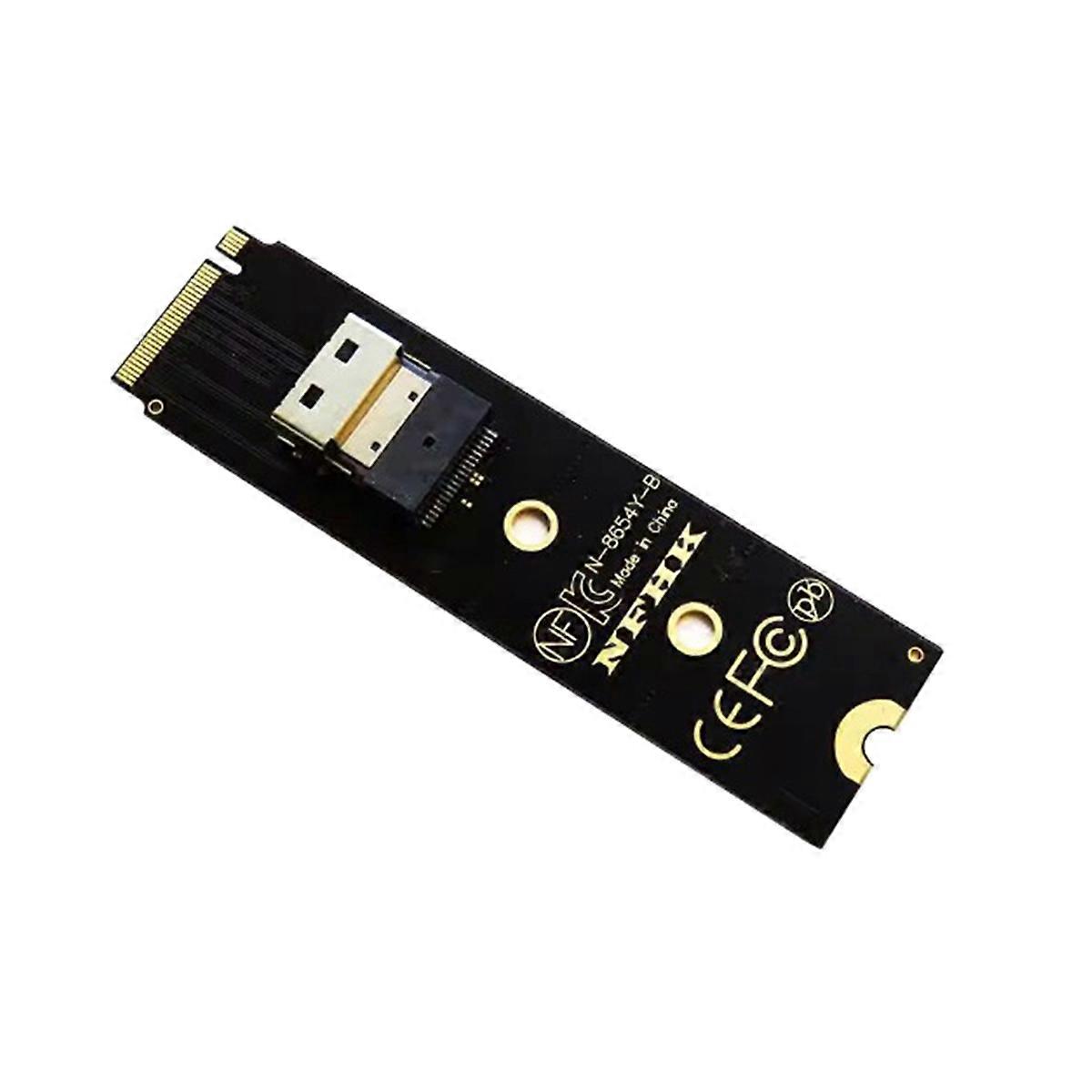 NVMe M.2 NGFF Interface Adapter to Slim SFF-8654 NVMe for High-Speed Data Transfer and Storage Expan