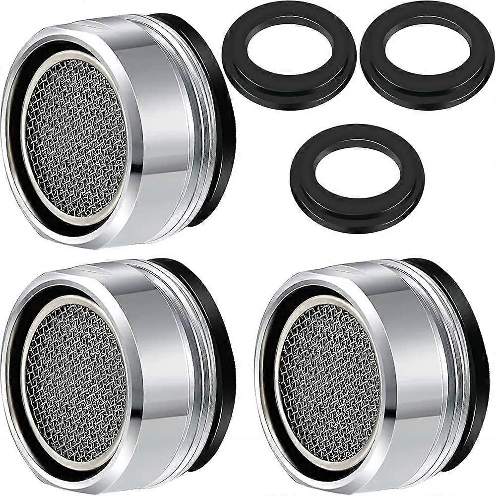 Efficient Water Flow Faucet Aerator, Kitchen Sink Accessory, Chrome-Plated Brass with Stainless Steel Core, Features Male Threads for Easy