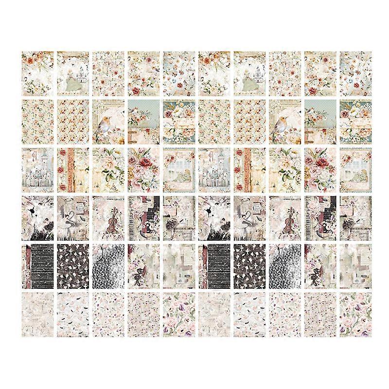60Pcs Paper Retro Design Colorful Print Decorative Ballet Greeting Card with Envelope for Wedding Birthday