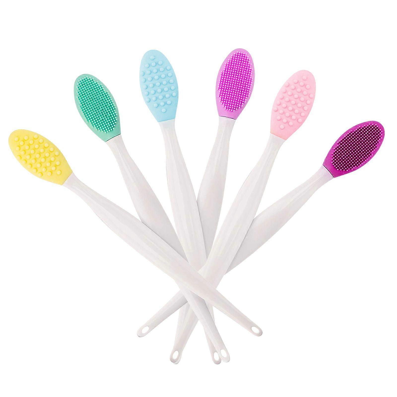Silicone Exfoliating Lip Brush Double-sided Lip Brush Soft Cleaning Tool