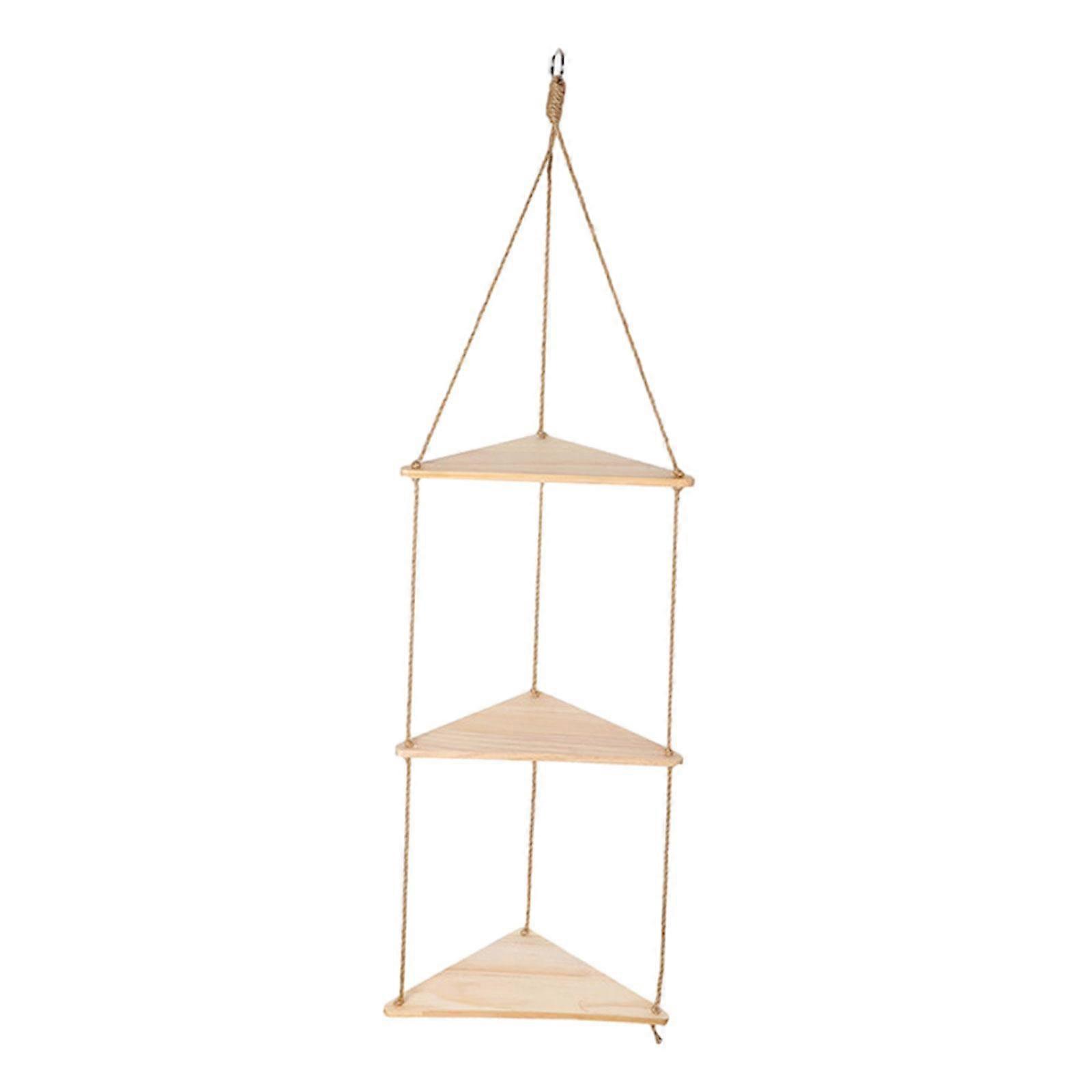 Corner Shelf Boho Floating Shelves for Pots Plants Displaying Picture Frames