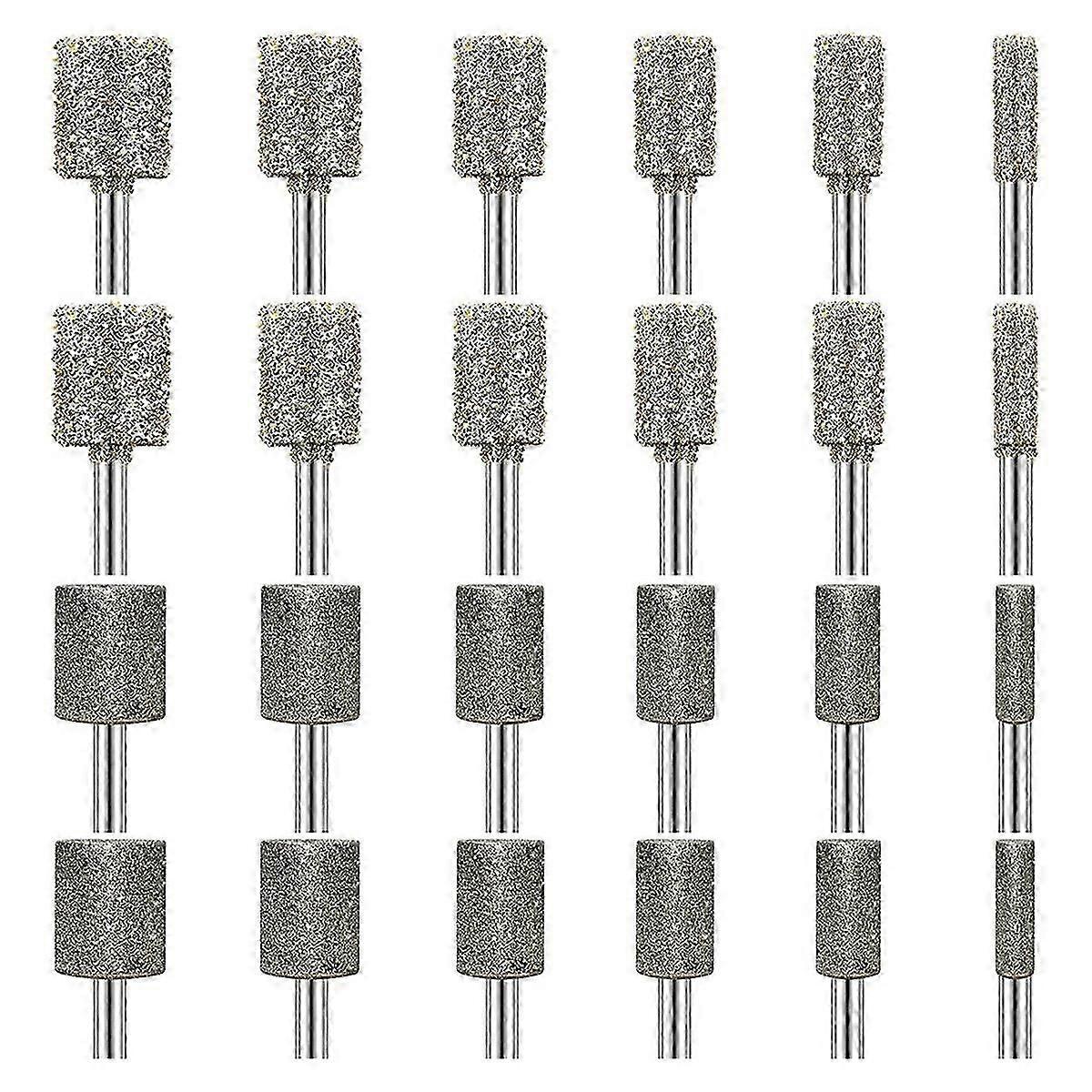 Stone Carving Set Diamond Grinding Bit Compatible with for , 50Grit 24PCS Polishing Kit Diamond Bits