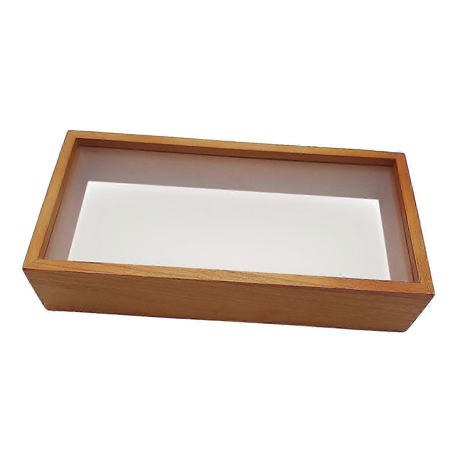 Wood Shadow Box Frame Dried Flower Display Case Floating Picture Frame for Photos Artwork Memorabilia DIY Gift