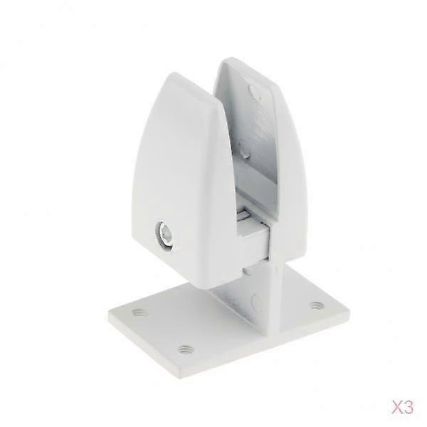 3Pcs Aluminum Alloy Office Desktop Desk Screen Partition Shelf Clamp Holders