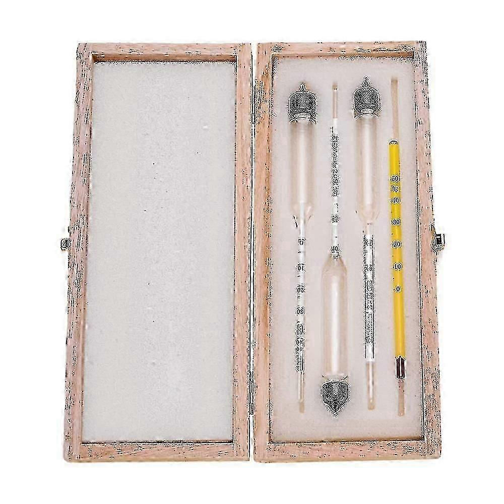 3pieces Hydrometer Alcoholmeter Tester Set Alcohol Concentration Meter