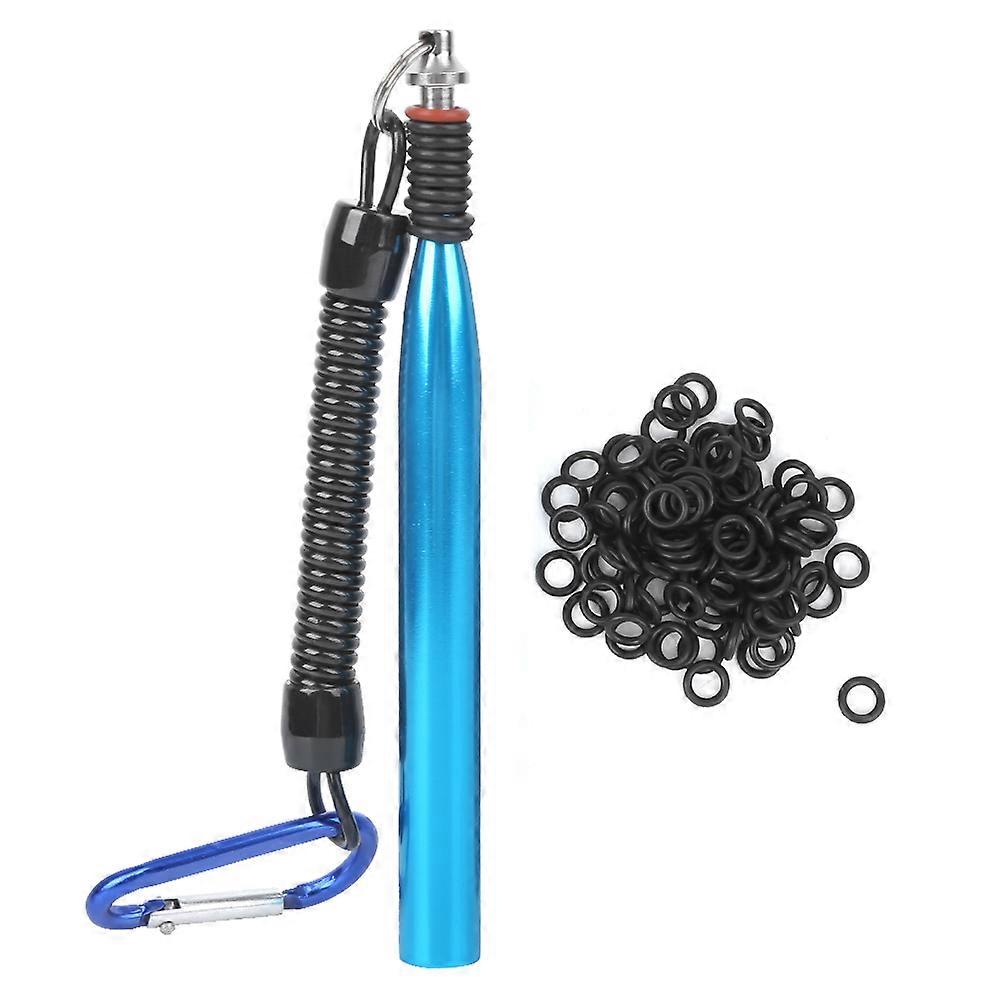 Aluminium Alloy Wacky Rig Tool Blood Worm Soft Bait Binding Ring with O Rubber Ring