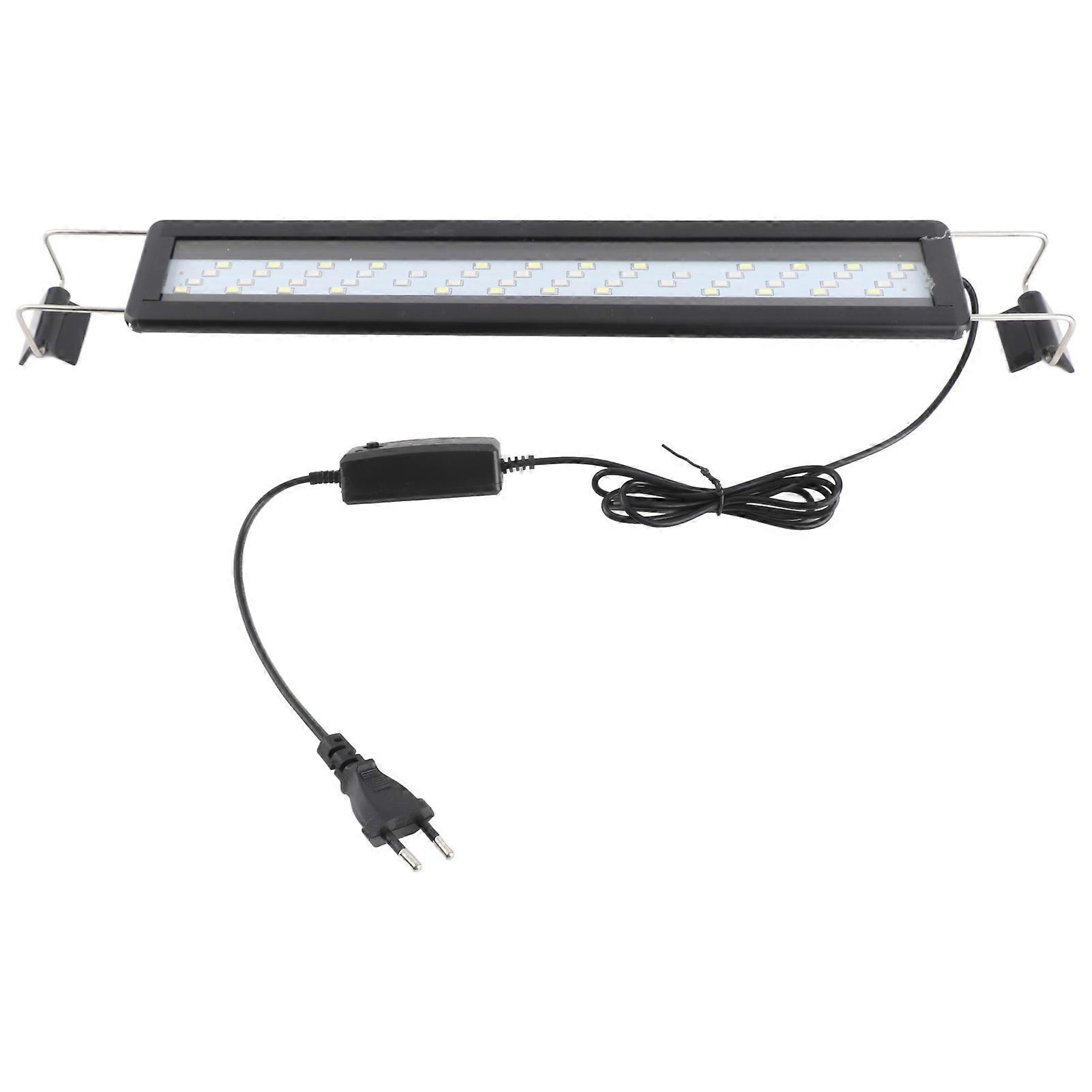 LED Aquarium 4 Rows Beads 3 Color Modes Splash Proof Heat Dissipation Extendable Bracket Light for Fish Tank