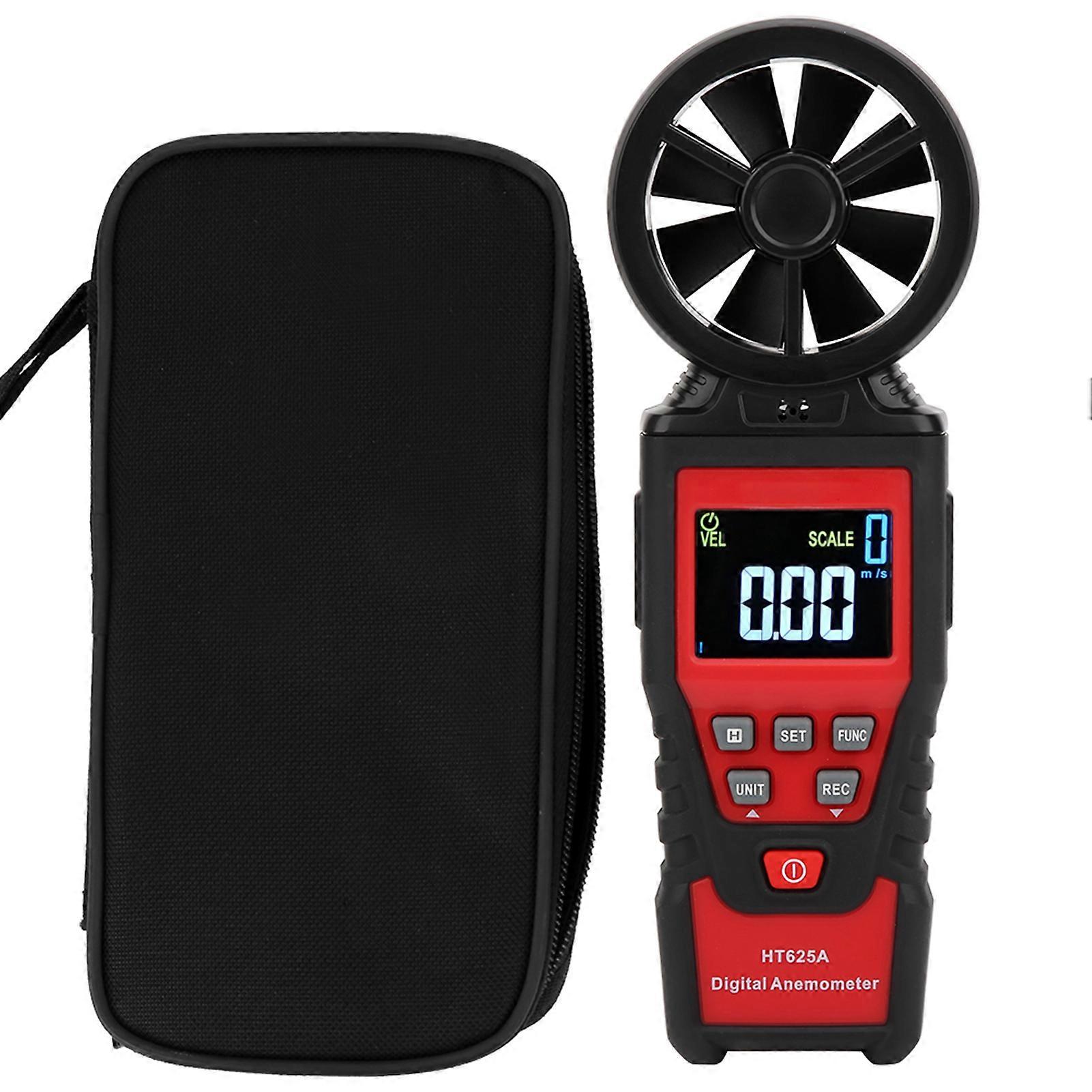 HT625B Anemometer Handheld Tragbare USB-LCD-Anzeige Digitales Messen von Windgeschwindigkeit Luftvolumen
