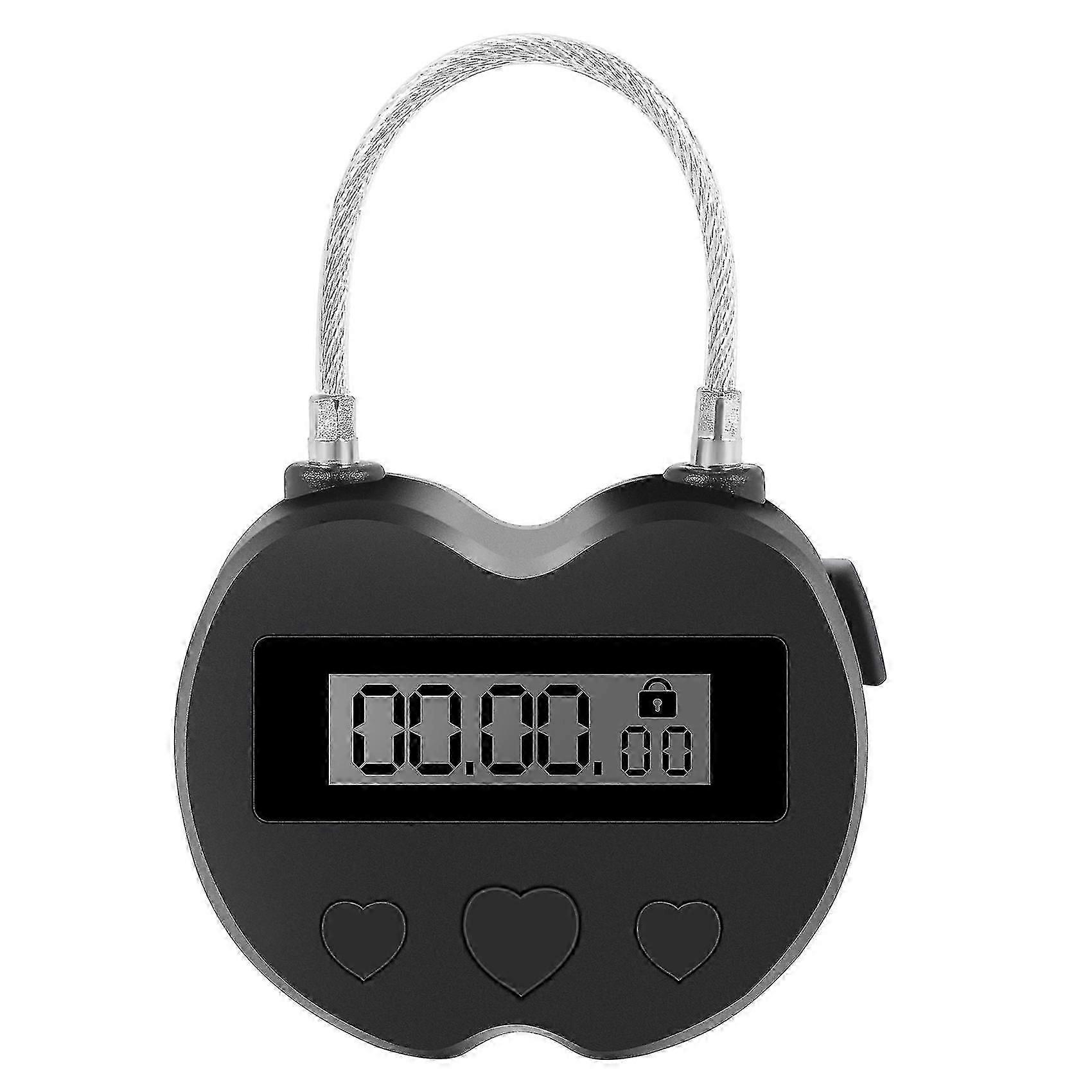 Smart Time Lock LCD Display Electronic Timer for Travel Multifunction Waterproof USB Recharge