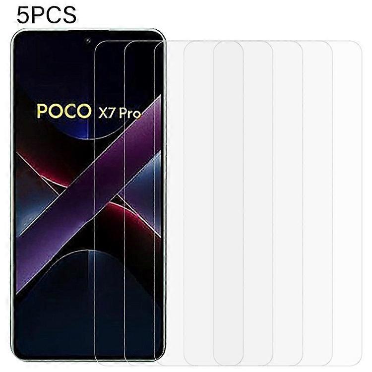 Xiaomi Poco X7 Pro 5Gスクリーンプロテクター0.3mm 2.5D強化ガラスクリアフィルムに対応した5個