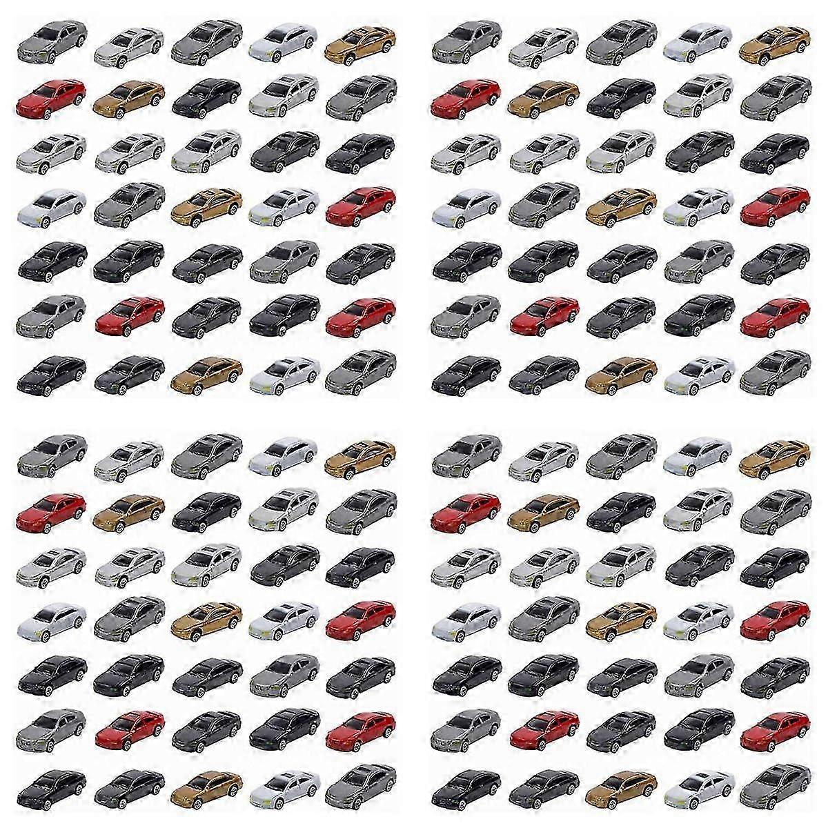 200Pcs 1:87 HO Scale Model Car Painted Car Models HO/TT Scale Railway Modeling Making Mat
