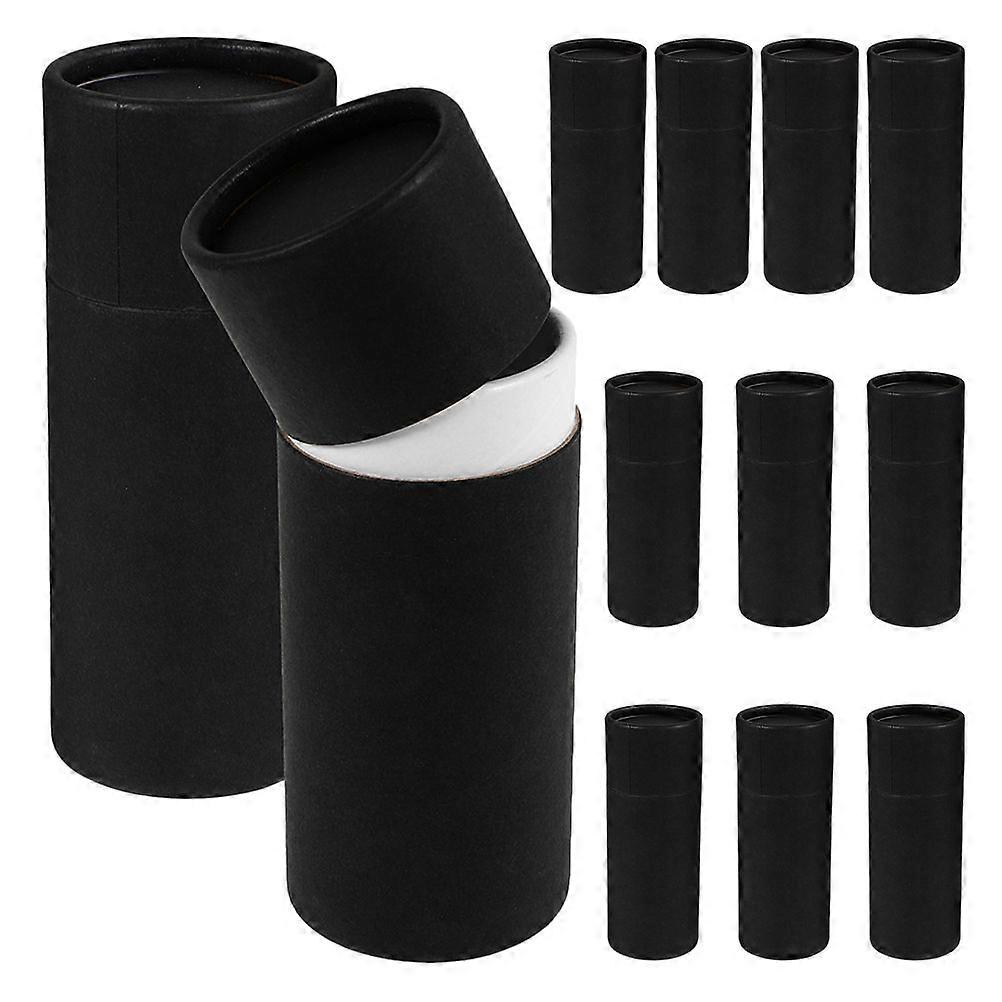 12pcs Round Paper Tubes for Essential Oil Bottles Paper Storage Canisters Empty Kraft Paper Jar Round Containers Essential Oil Bottle Packaging Tubes