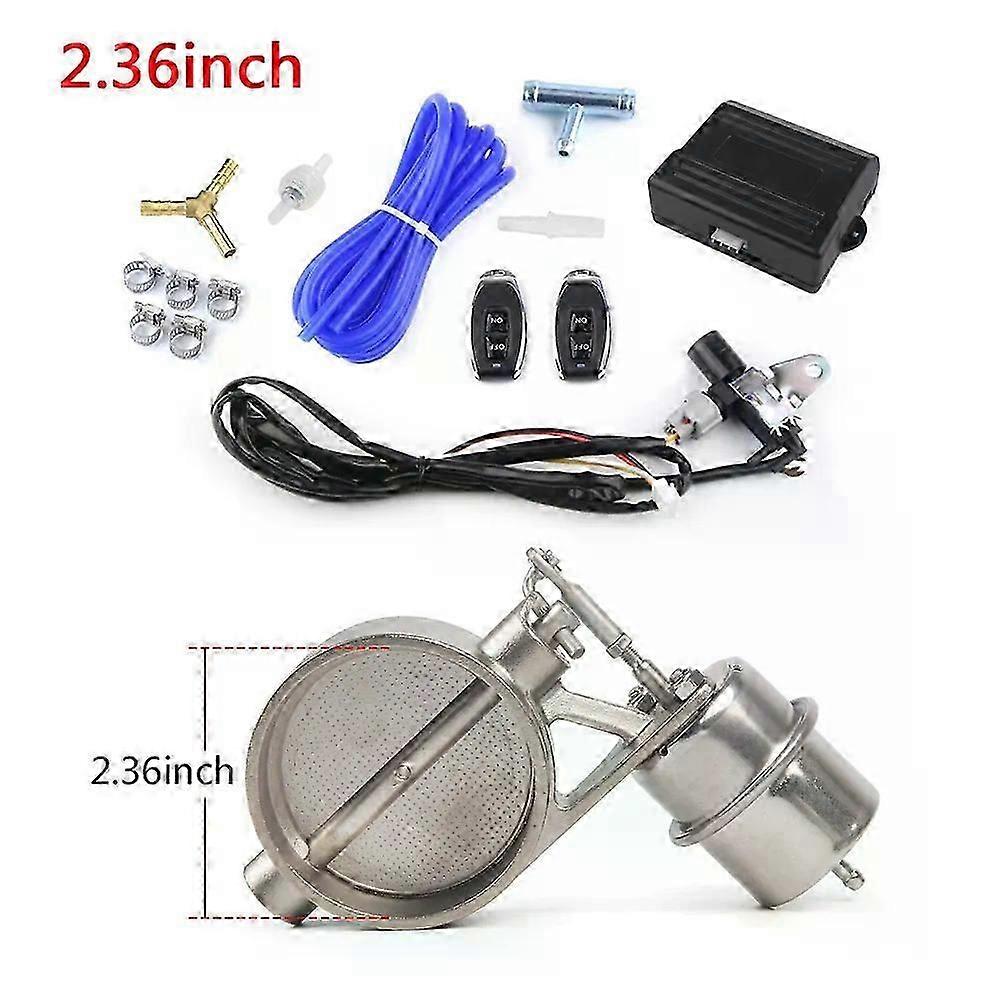 Exhaust Control Valve Set With Vacuum Actuator Cutout 2 2.36 2.5 2.75 3 3.5inch Pipe Close Style With Wireless Remote Controller